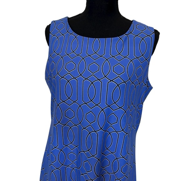 Jude Connally Shift Dress Beth Garden Gate Jude Cloth Periwinkle Size Large New - Picture 2 of 9